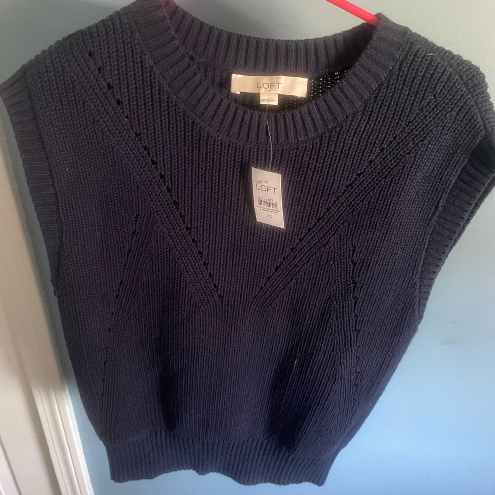 LOFT Dark Blue Knit Top